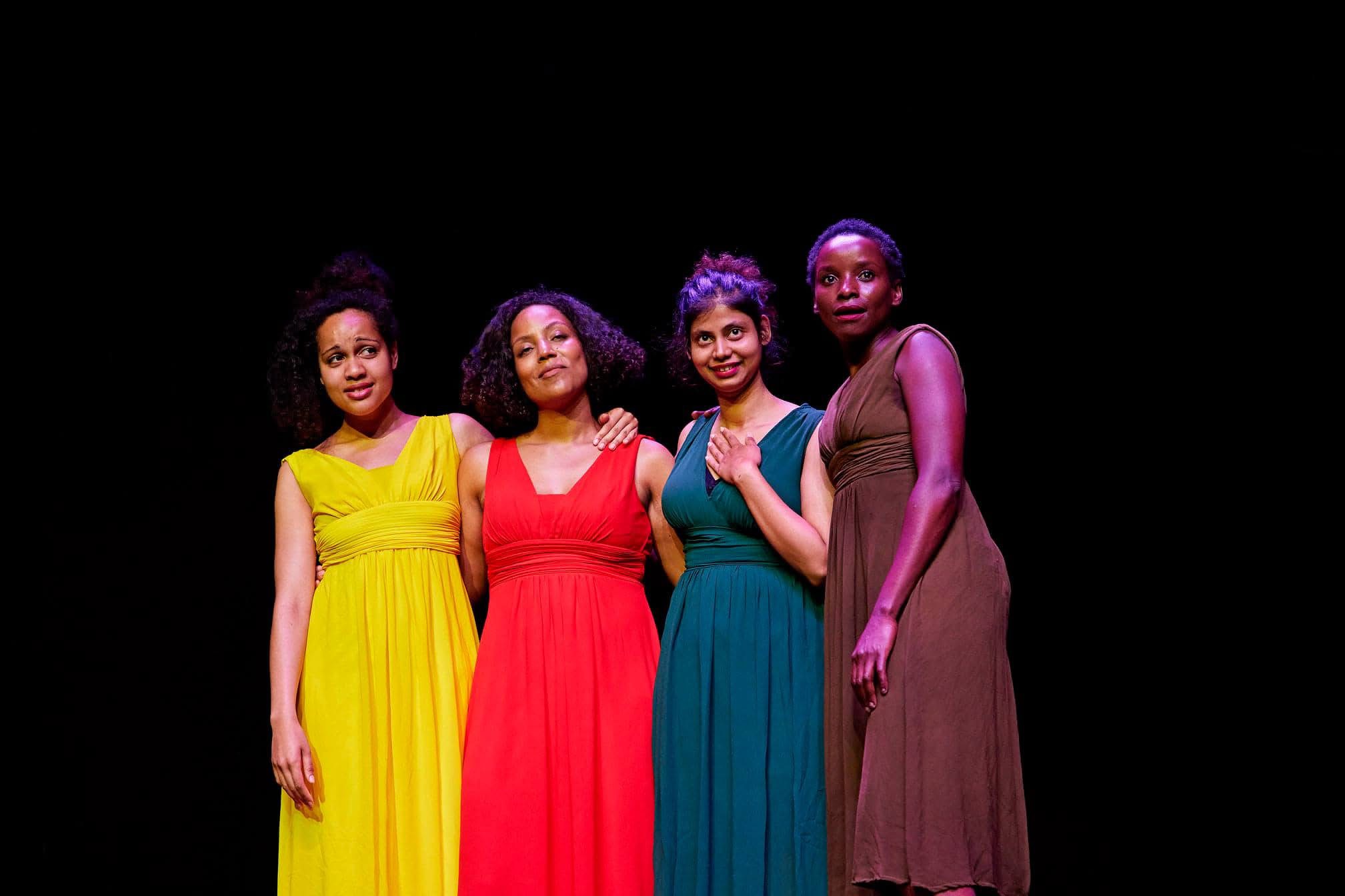 Four performers standing together in a final lineup.