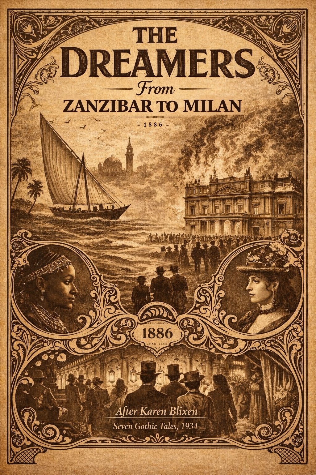 Poster for The Dreamers — From Zanzibar to Milan, part of Seven Gothic Tales — The Global Project.